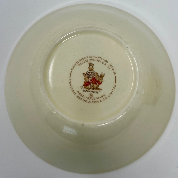 Vintage British Royal Doulton 1954 Bunnykins Children's Bone China Set - Picture 4 of 5